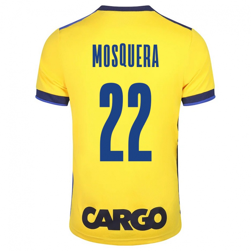 Hombre Camiseta Orlando Mosquera #22 Amarillo 1ª Equipación 2023/24 La Camisa Perú