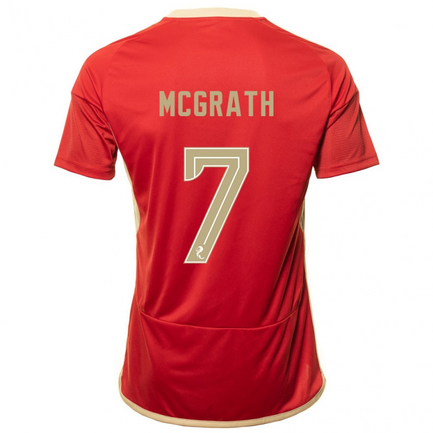 Hombre Camiseta Jamie Mcgrath #7 Rojo 1ª Equipación 2023/24 La Camisa Perú
