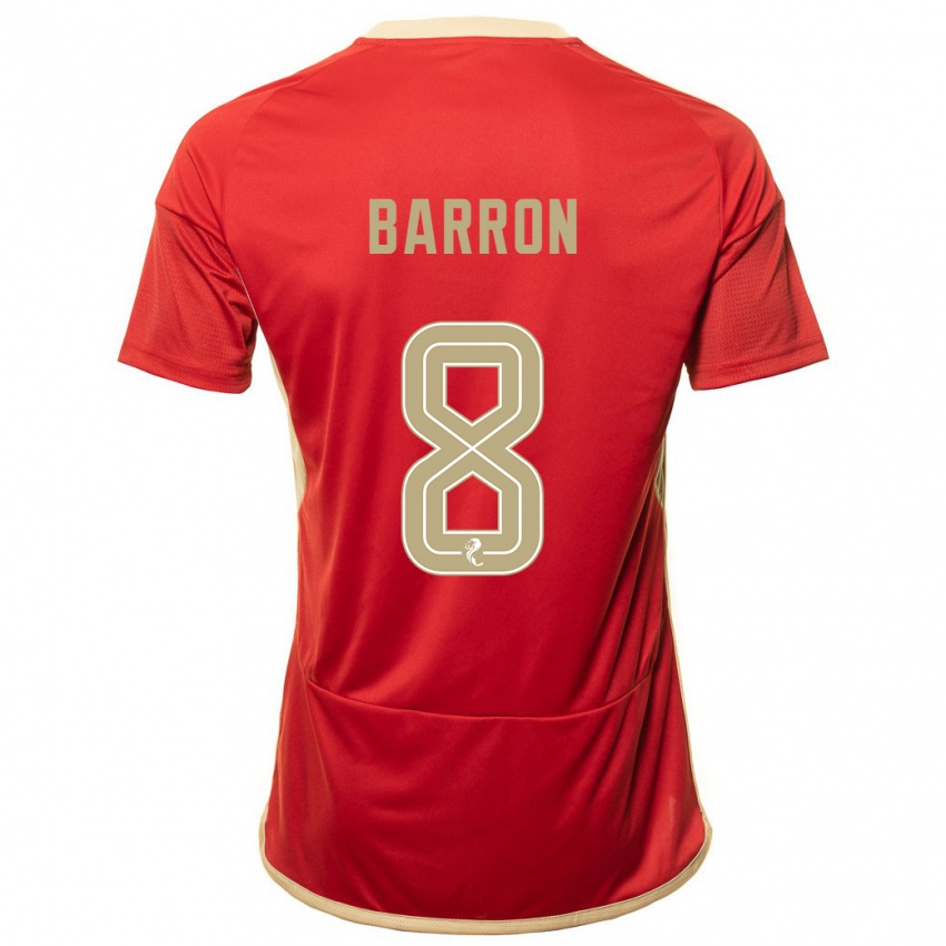 Hombre Camiseta Connor Barron #8 Rojo 1ª Equipación 2023/24 La Camisa Perú