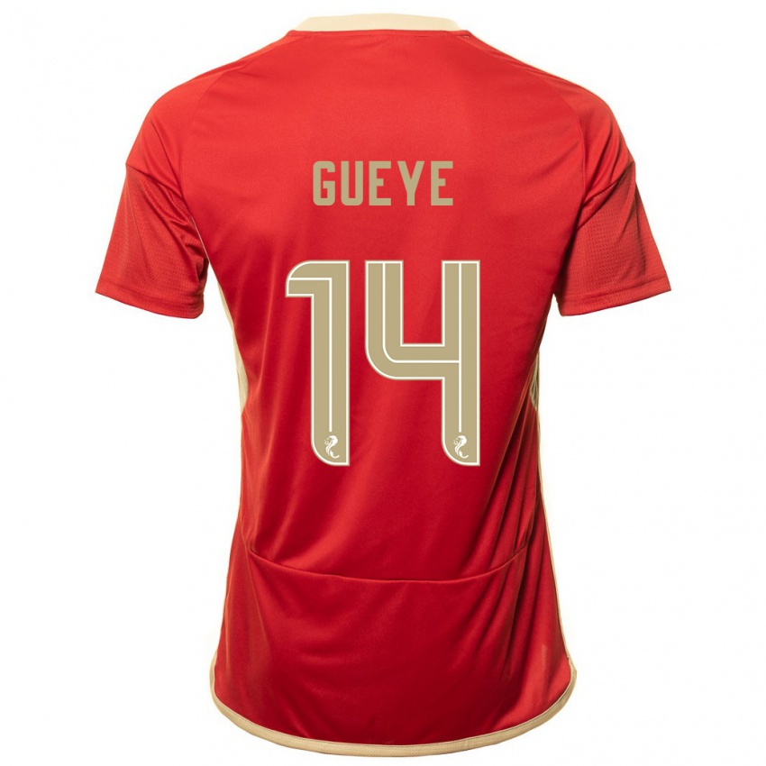 Hombre Camiseta Pape Habib Gueye #14 Rojo 1ª Equipación 2023/24 La Camisa Perú