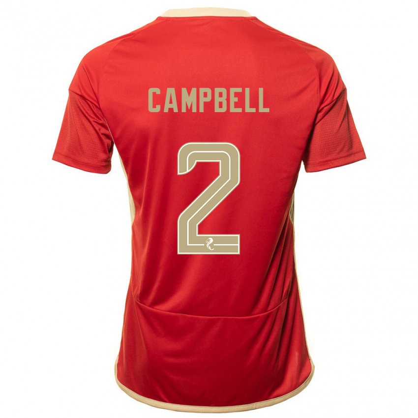 Hombre Camiseta Loren Campbell #2 Rojo 1ª Equipación 2023/24 La Camisa Perú