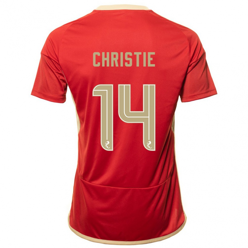 Hombre Camiseta Mya Christie #14 Rojo 1ª Equipación 2023/24 La Camisa Perú