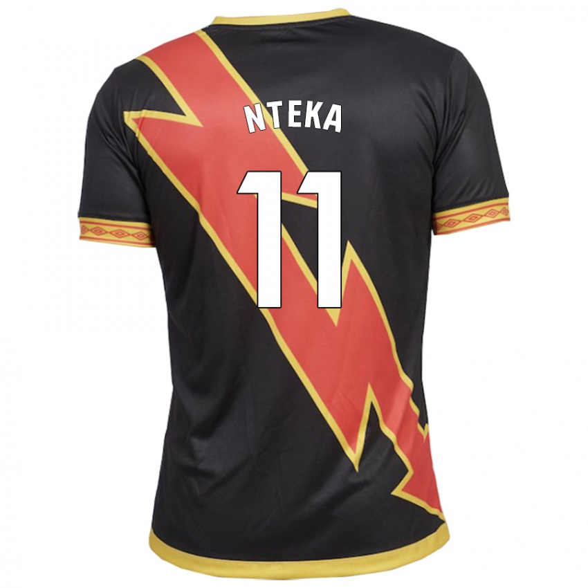 Hombre Camiseta Randy Nteka #11 Negro 2ª Equipación 2023/24 La Camisa Perú