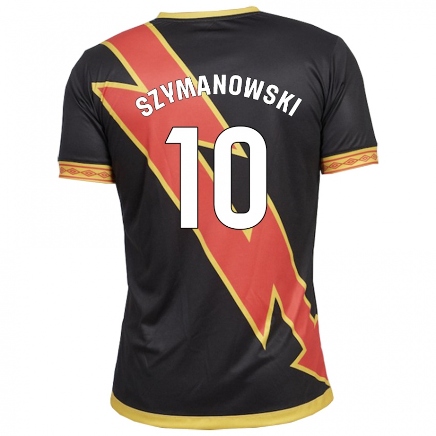 Hombre Camiseta Marianela Szymanowski #10 Negro 2ª Equipación 2023/24 La Camisa Perú