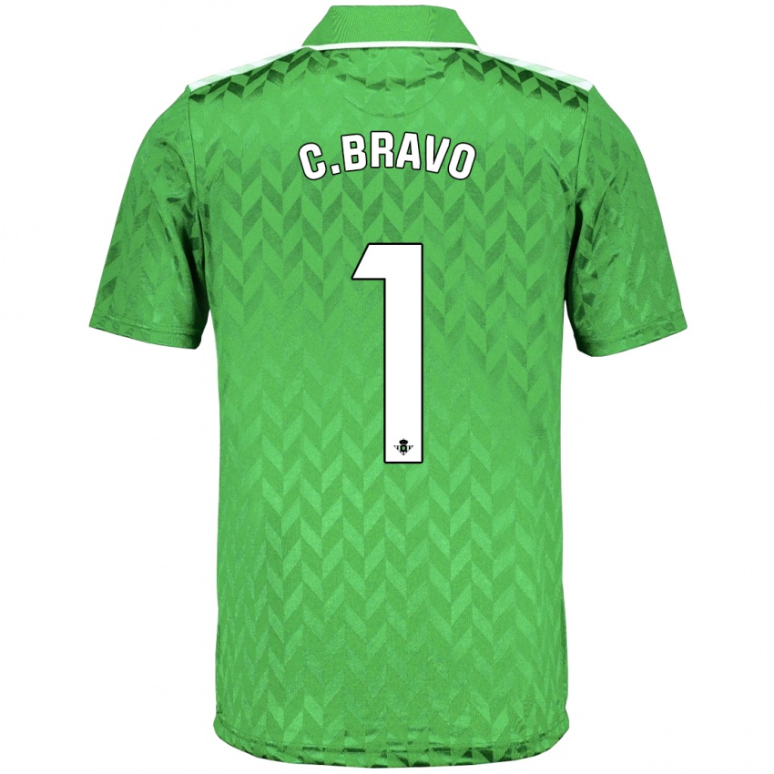 Hombre Camiseta Claudio Bravo #1 Verde 2ª Equipación 2023/24 La Camisa Perú