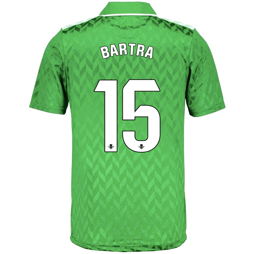 Hombre Camiseta Marc Bartra #15 Verde 2ª Equipación 2023/24 La Camisa Perú