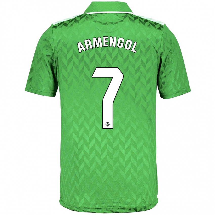 Hombre Camiseta Carla Armengol Joaniquet #7 Verde 2ª Equipación 2023/24 La Camisa Perú