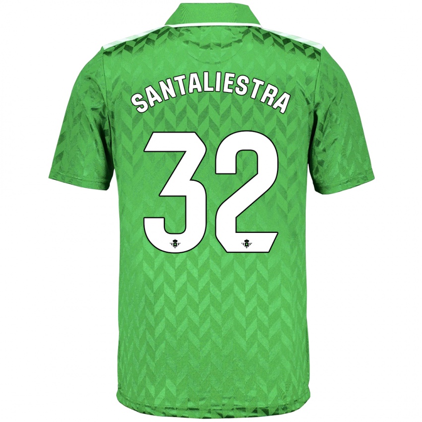 Hombre Camiseta Carla Santaliestra #32 Verde 2ª Equipación 2023/24 La Camisa Perú