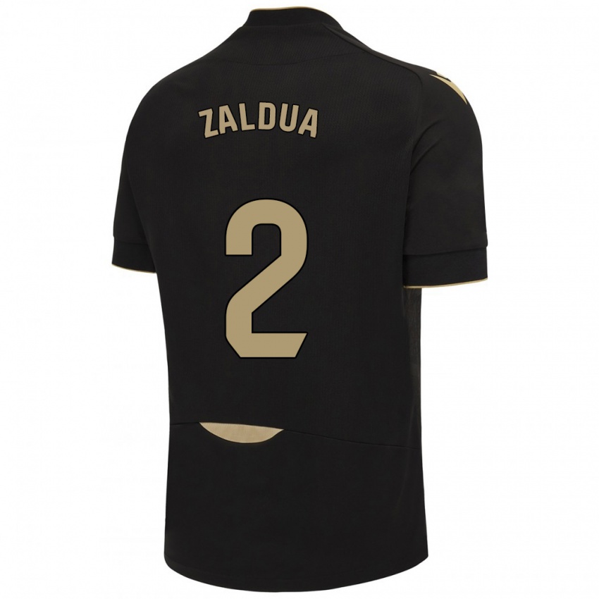 Hombre Camiseta Joseba Zaldua #2 Negro 2ª Equipación 2023/24 La Camisa Perú