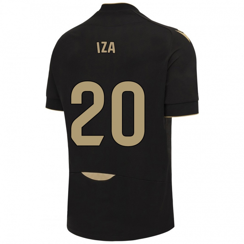 Hombre Camiseta Iza Carcelén #20 Negro 2ª Equipación 2023/24 La Camisa Perú