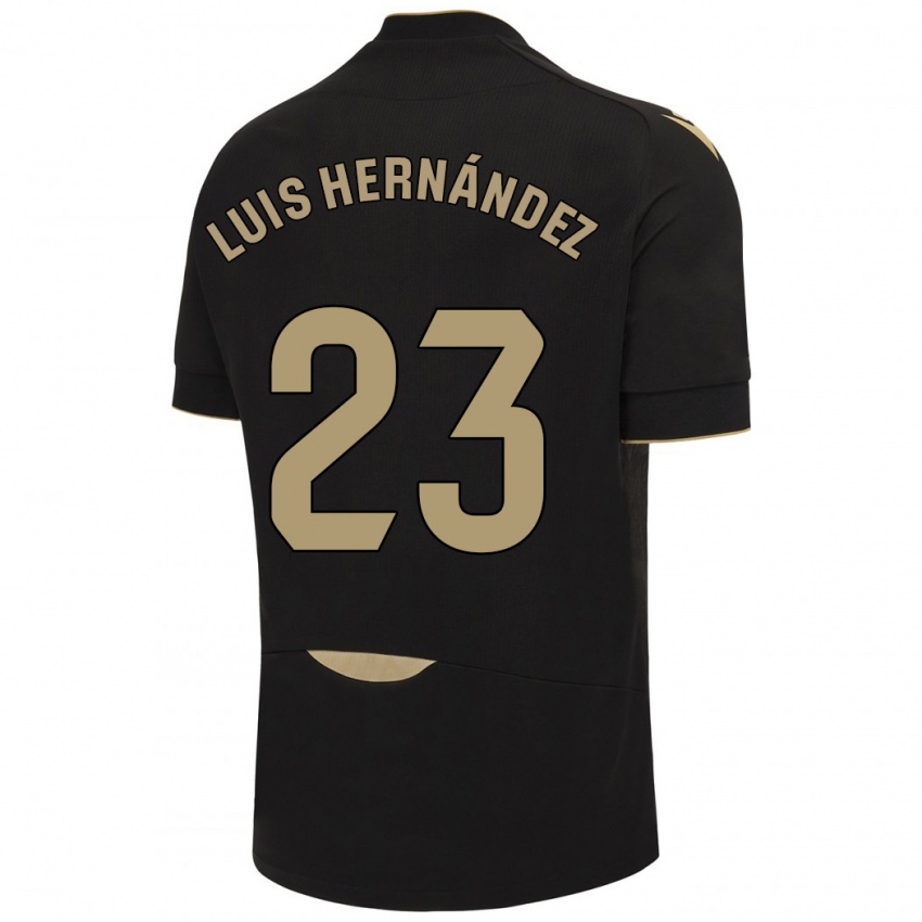Hombre Camiseta Luis Hernández #23 Negro 2ª Equipación 2023/24 La Camisa Perú