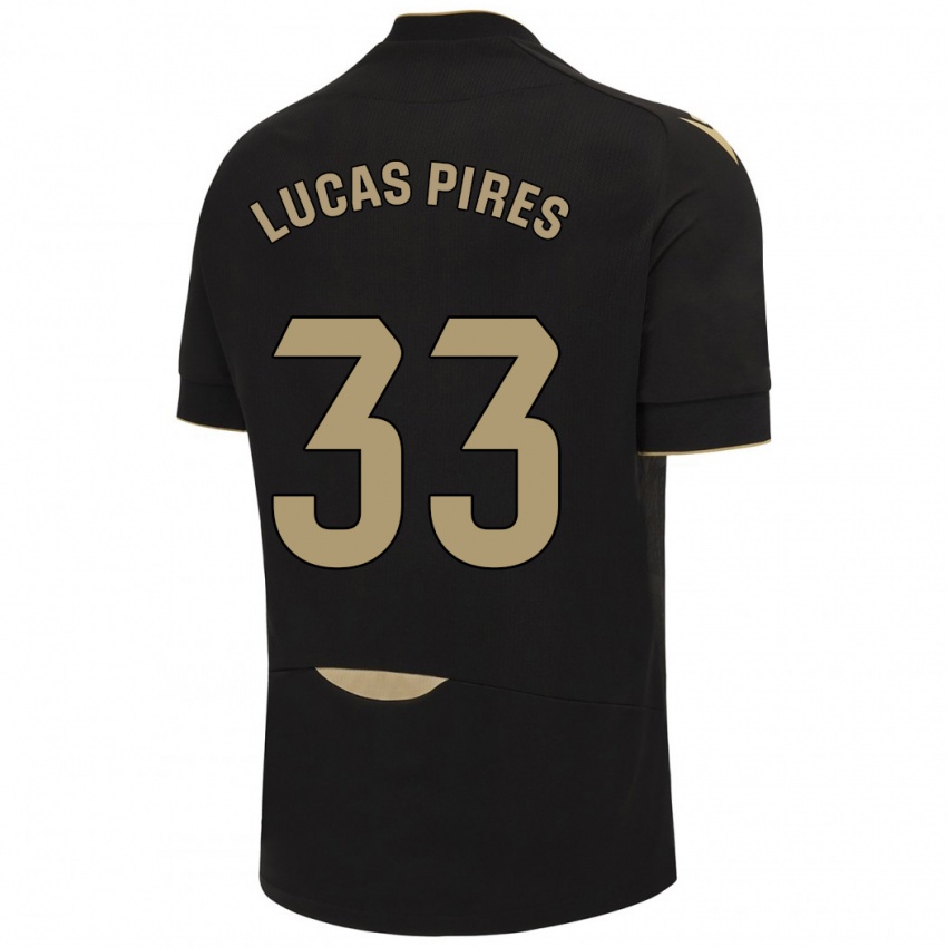 Hombre Camiseta Lucas Pires #33 Negro 2ª Equipación 2023/24 La Camisa Perú