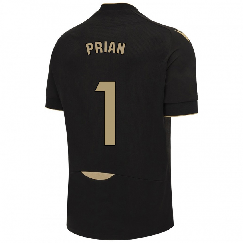 Hombre Camiseta Ana María Prián Pereira #1 Negro 2ª Equipación 2023/24 La Camisa Perú