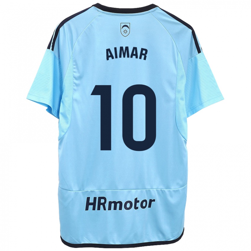 Hombre Camiseta Aimar Oroz #10 Azul 2ª Equipación 2023/24 La Camisa Perú