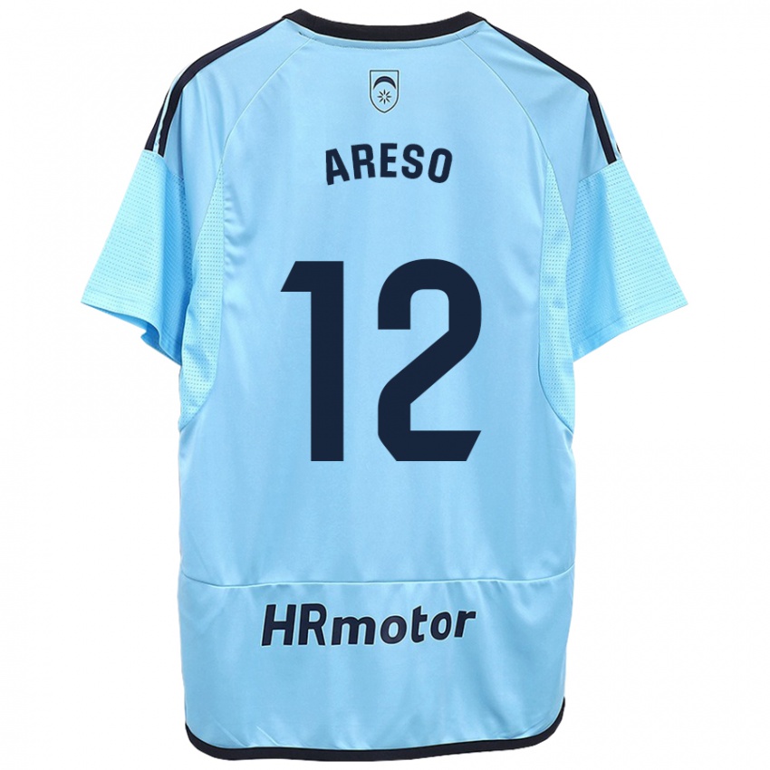 Hombre Camiseta Jesus Areso #12 Azul 2ª Equipación 2023/24 La Camisa Perú