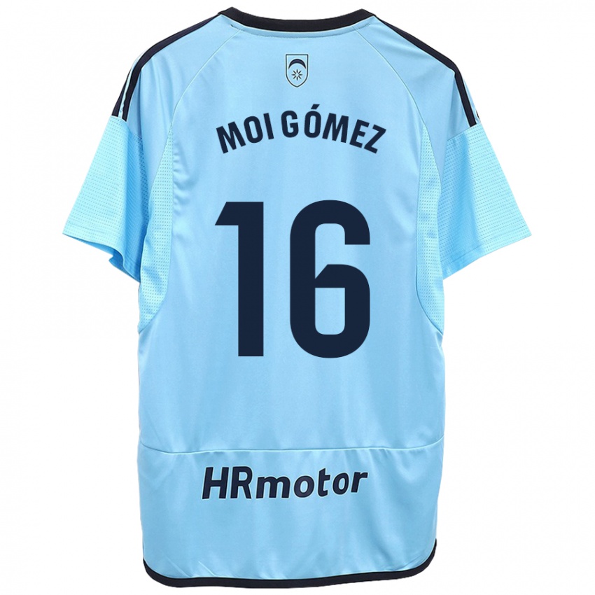 Hombre Camiseta Moi Gomez #16 Azul 2ª Equipación 2023/24 La Camisa Perú