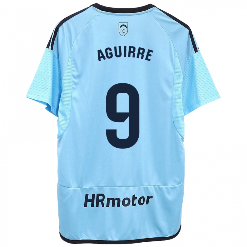 Hombre Camiseta Jorge Aguirre #9 Azul 2ª Equipación 2023/24 La Camisa Perú