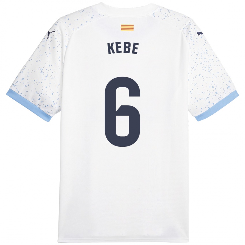 Hombre Camiseta Ibrahima Kébé #6 Blanco 2ª Equipación 2023/24 La Camisa Perú