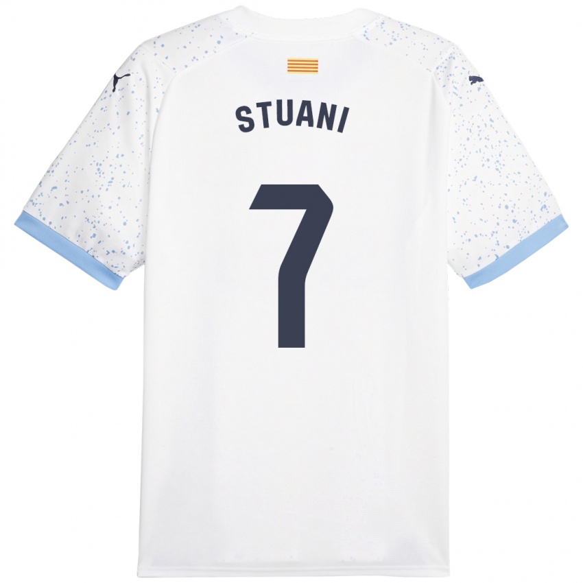 Hombre Camiseta Cristhian Stuani #7 Blanco 2ª Equipación 2023/24 La Camisa Perú