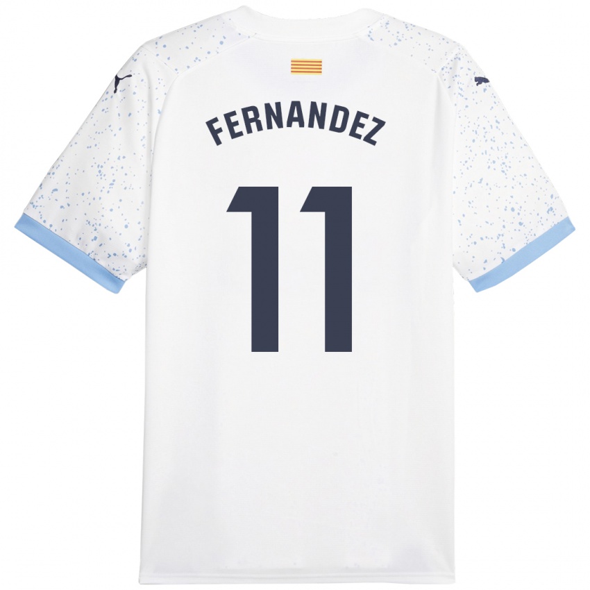 Hombre Camiseta Valery Fernández #11 Blanco 2ª Equipación 2023/24 La Camisa Perú