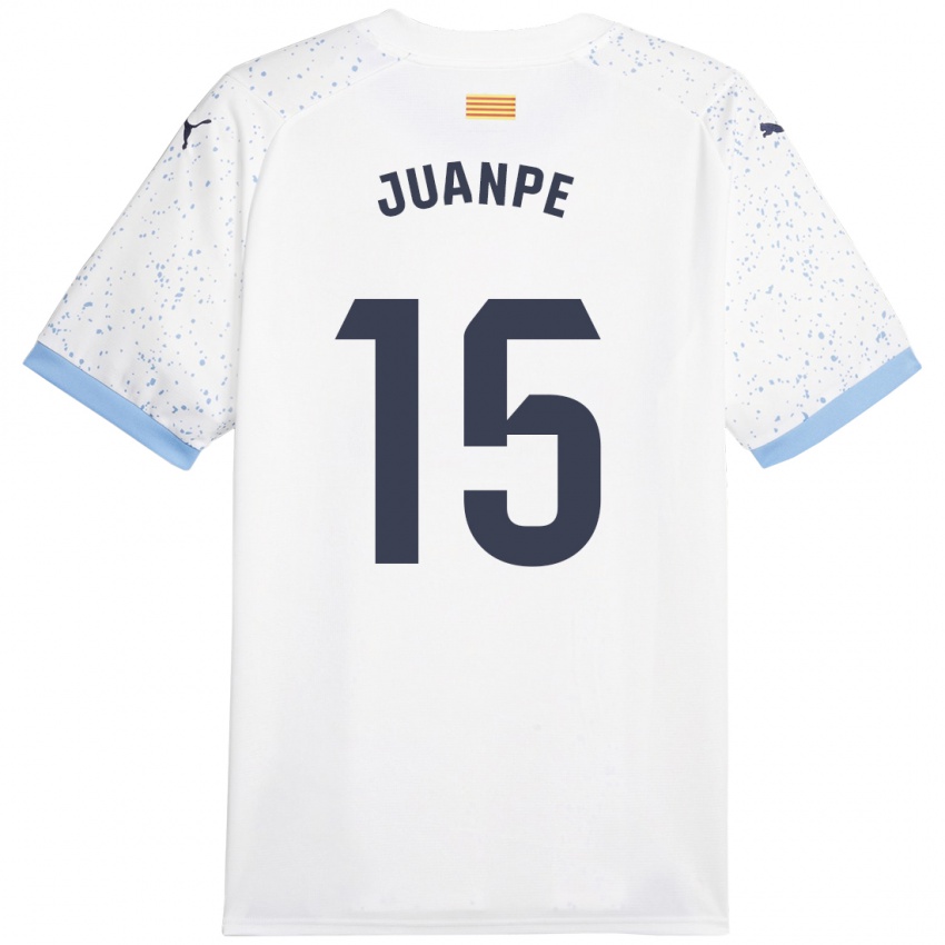 Hombre Camiseta Juanpe #15 Blanco 2ª Equipación 2023/24 La Camisa Perú