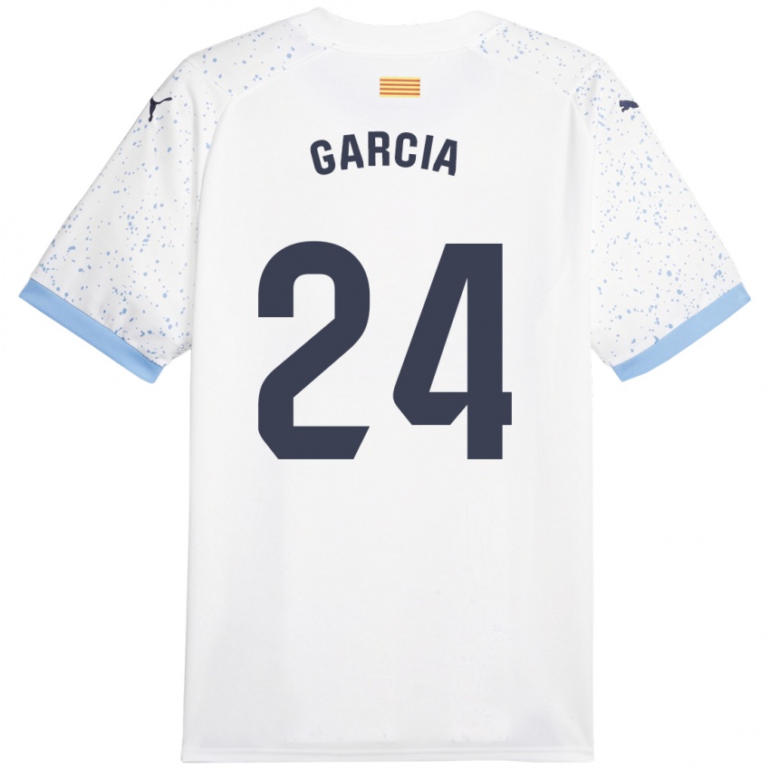 Hombre Camiseta Borja García #24 Blanco 2ª Equipación 2023/24 La Camisa Perú