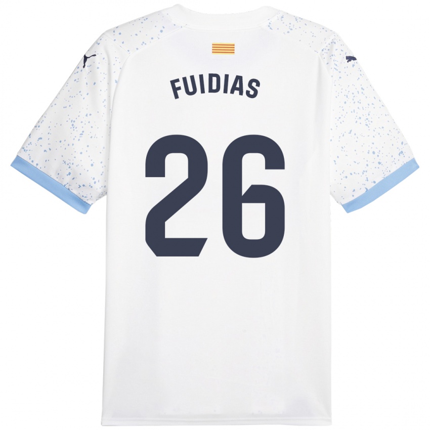 Hombre Camiseta Toni Fuidias #26 Blanco 2ª Equipación 2023/24 La Camisa Perú