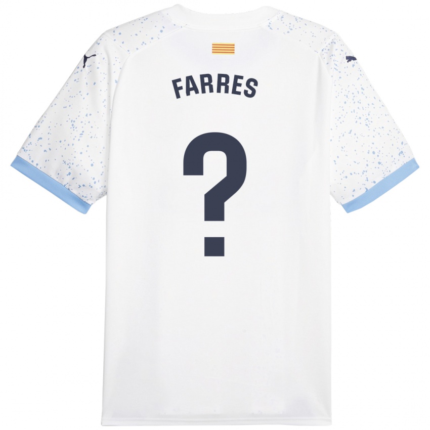 Hombre Camiseta Biel Farrés #0 Blanco 2ª Equipación 2023/24 La Camisa Perú