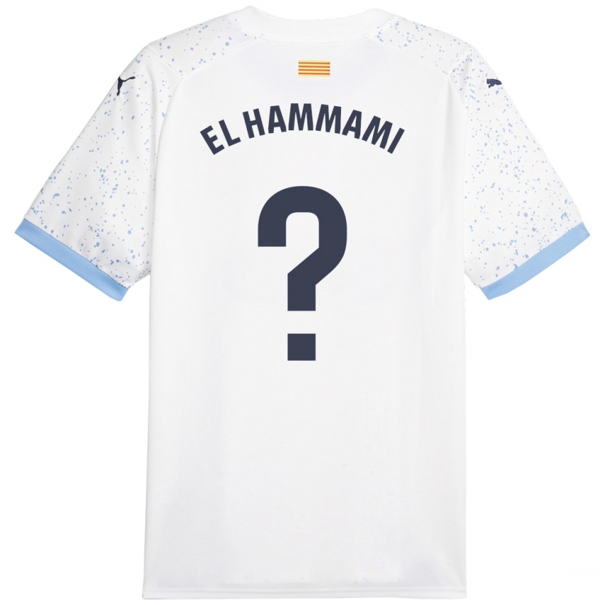 Hombre Camiseta Ayoub El Hammami #0 Blanco 2ª Equipación 2023/24 La Camisa Perú