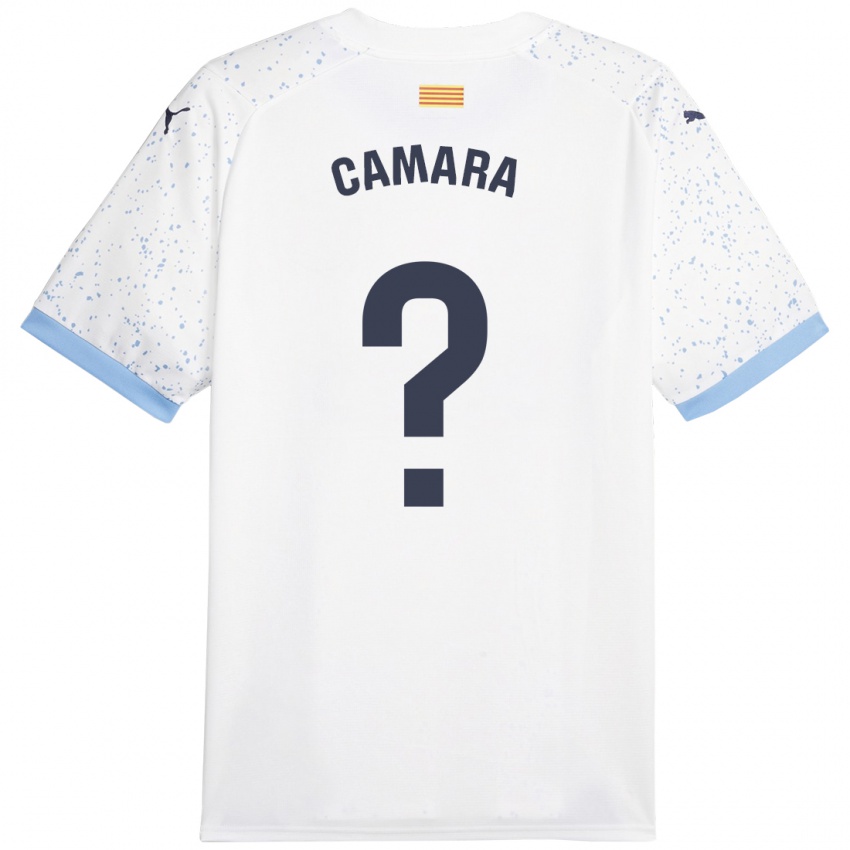 Hombre Camiseta Dawda Camara #0 Blanco 2ª Equipación 2023/24 La Camisa Perú