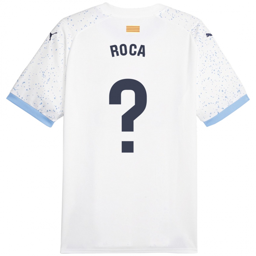 Hombre Camiseta Joel Roca #0 Blanco 2ª Equipación 2023/24 La Camisa Perú