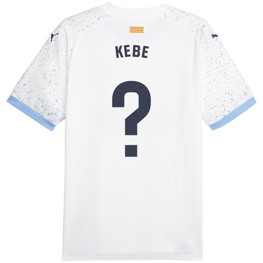 Hombre Camiseta Moussa Kébé #0 Blanco 2ª Equipación 2023/24 La Camisa Perú