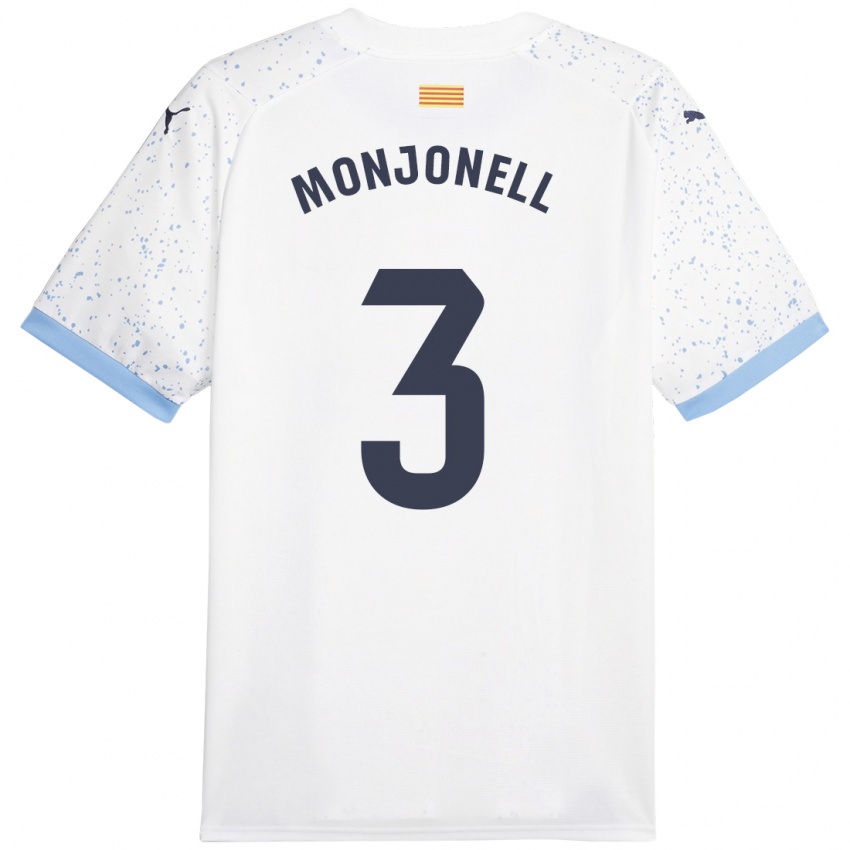 Hombre Camiseta Eric Monjonell #3 Blanco 2ª Equipación 2023/24 La Camisa Perú