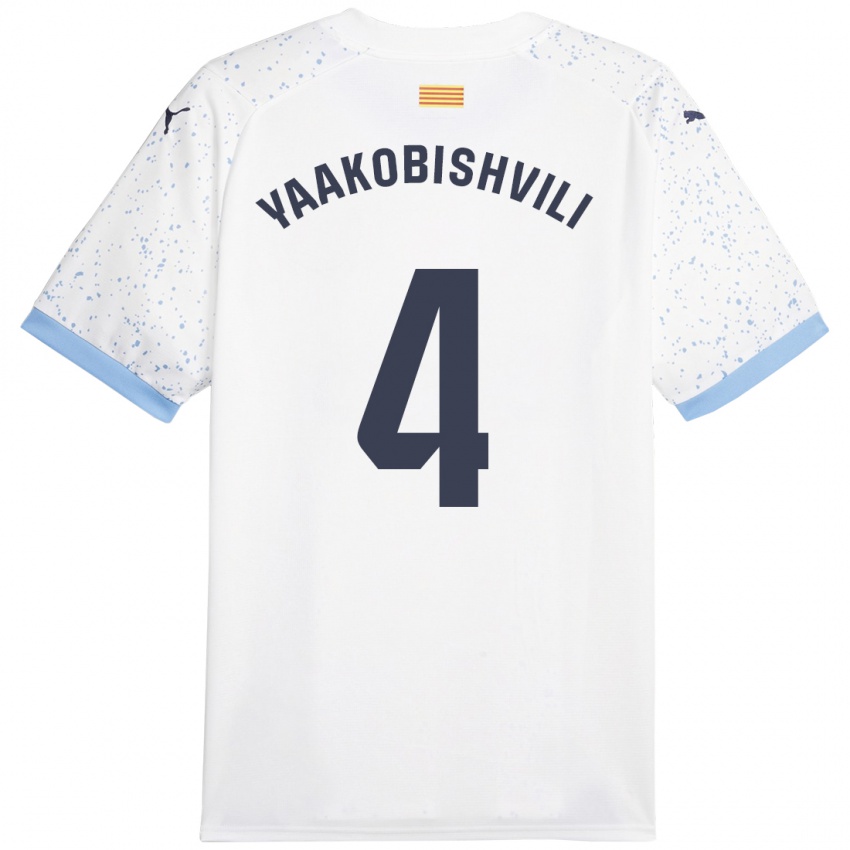 Hombre Camiseta Antal Yaakobishvili #4 Blanco 2ª Equipación 2023/24 La Camisa Perú