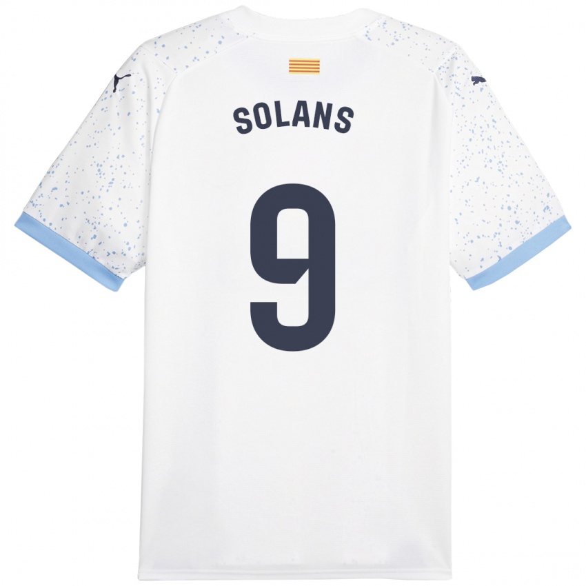 Hombre Camiseta Sergi Solans #9 Blanco 2ª Equipación 2023/24 La Camisa Perú