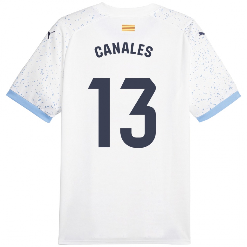 Hombre Camiseta Juanvi Canales #13 Blanco 2ª Equipación 2023/24 La Camisa Perú