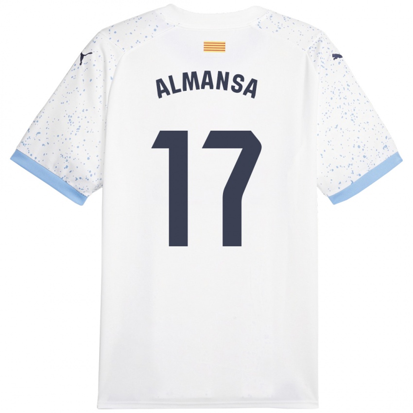 Hombre Camiseta Alex Almansa #17 Blanco 2ª Equipación 2023/24 La Camisa Perú