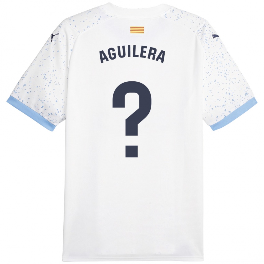 Hombre Camiseta Oriol Aguilera #0 Blanco 2ª Equipación 2023/24 La Camisa Perú