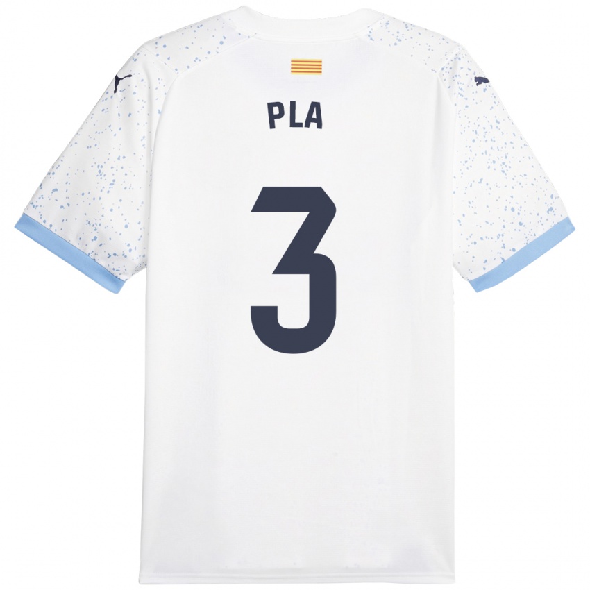 Hombre Camiseta Marta Pla #3 Blanco 2ª Equipación 2023/24 La Camisa Perú