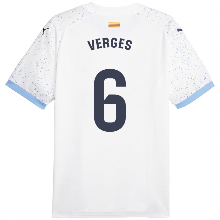 Hombre Camiseta Mar Vergés #6 Blanco 2ª Equipación 2023/24 La Camisa Perú