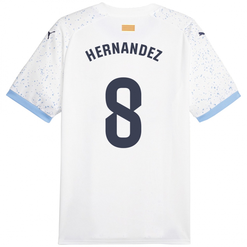 Hombre Camiseta Sofia Hernández #8 Blanco 2ª Equipación 2023/24 La Camisa Perú