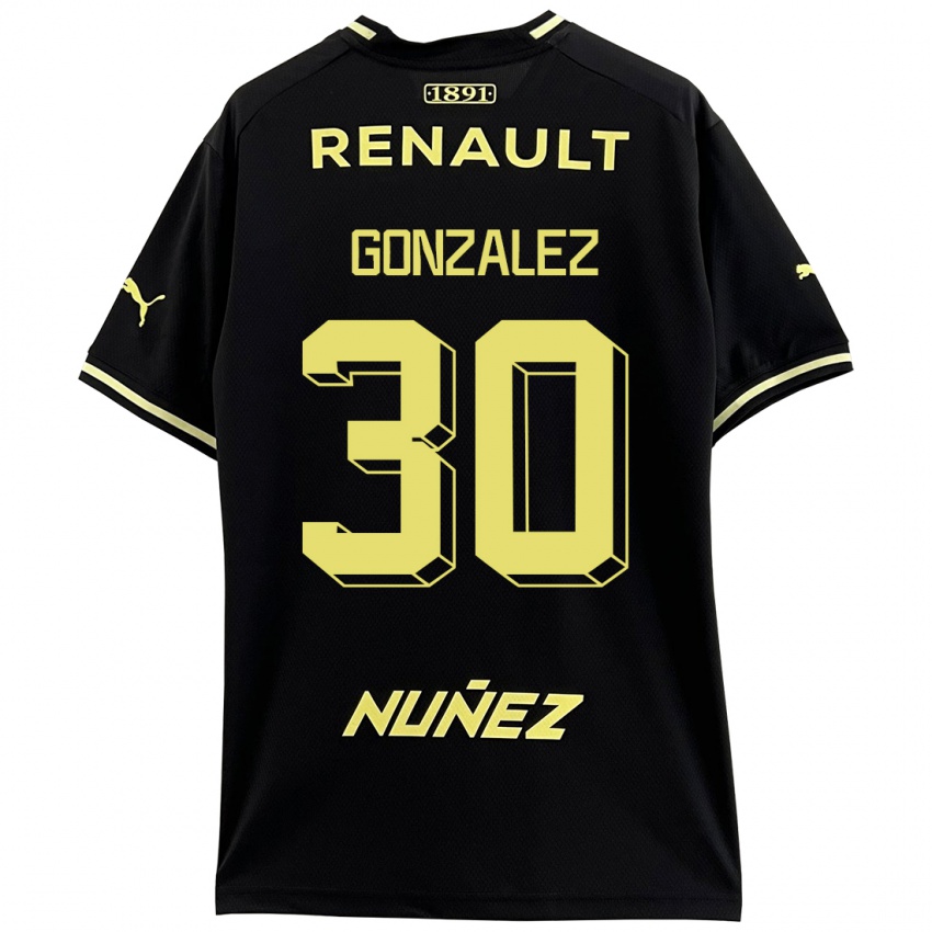 Hombre Camiseta Ángel González #30 Negro 2ª Equipación 2023/24 La Camisa Perú