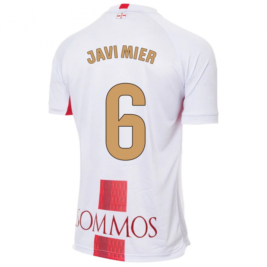 Hombre Camiseta Javi Mier #6 Blanco 2ª Equipación 2023/24 La Camisa Perú