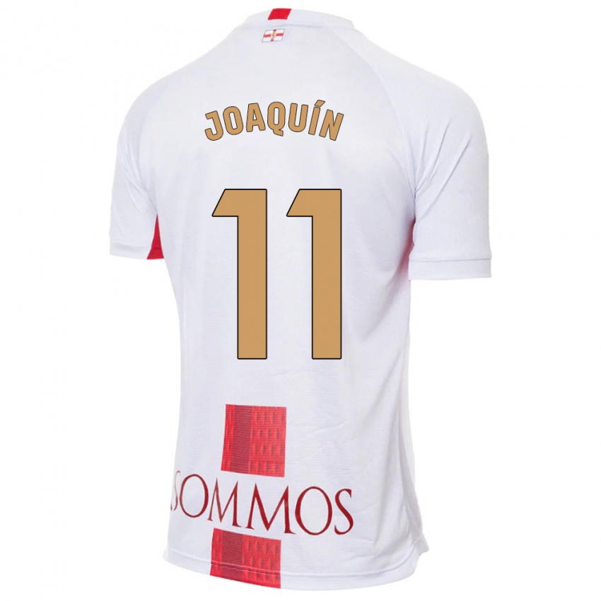 Hombre Camiseta Joaquin Munoz #11 Blanco 2ª Equipación 2023/24 La Camisa Perú