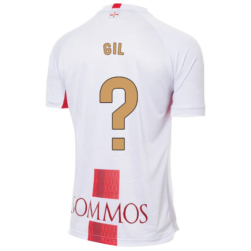 Hombre Camiseta Iker Gil #0 Blanco 2ª Equipación 2023/24 La Camisa Perú