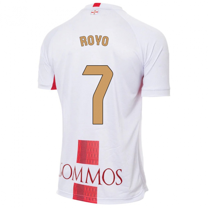 Hombre Camiseta Laura Royo #7 Blanco 2ª Equipación 2023/24 La Camisa Perú