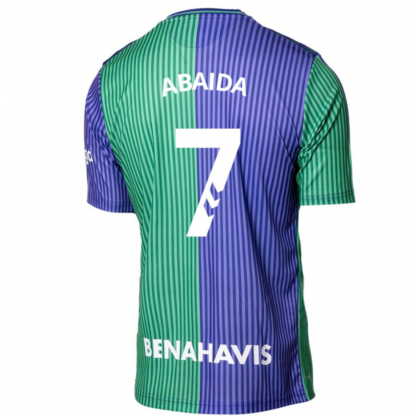 Hombre Camiseta Haitam Abaida #7 Verde Azul 2ª Equipación 2023/24 La Camisa Perú