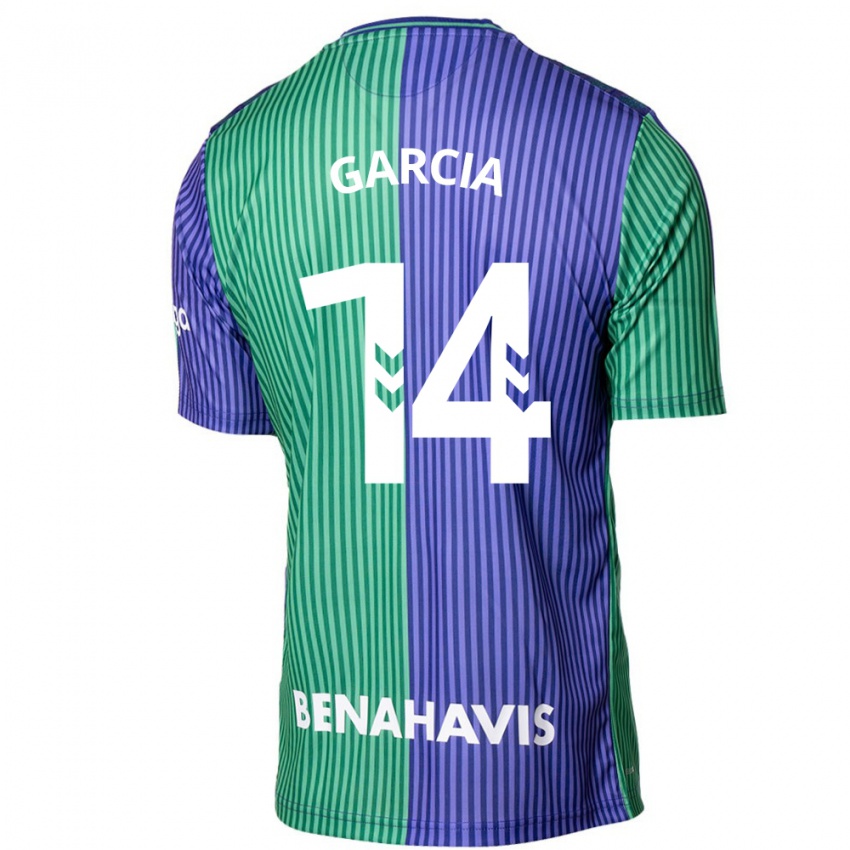 Hombre Camiseta Víctor García #14 Verde Azul 2ª Equipación 2023/24 La Camisa Perú