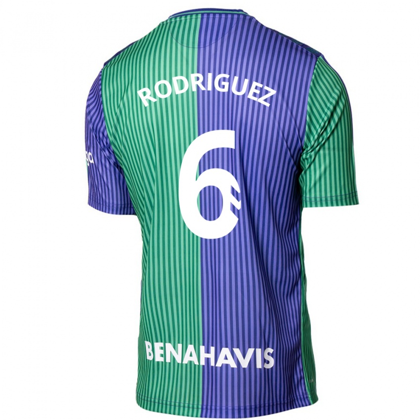 Hombre Camiseta Rafa Rodríguez #6 Verde Azul 2ª Equipación 2023/24 La Camisa Perú