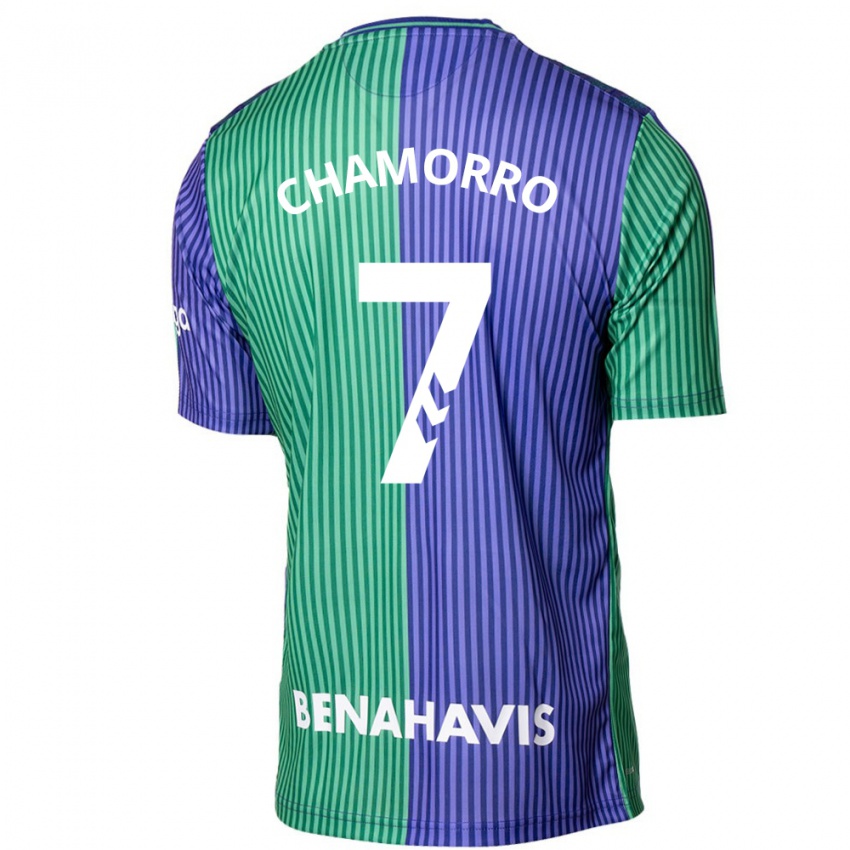 Hombre Camiseta Alexis Chamorro #7 Verde Azul 2ª Equipación 2023/24 La Camisa Perú